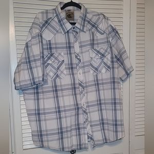 Coevals Club short sleeve pearl snap shirt